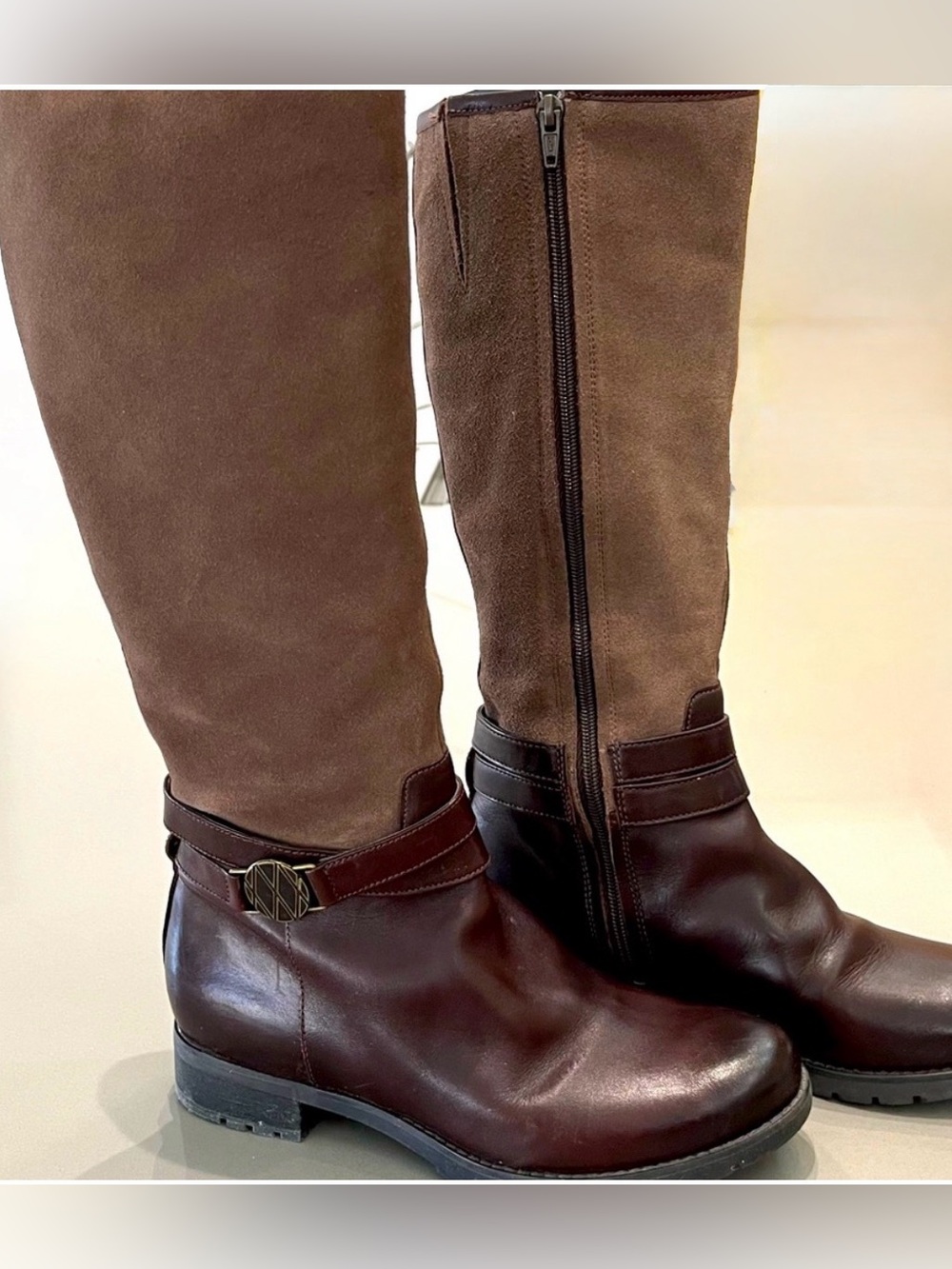 ROCKPORT AdiPREEN Suede/Smooth, Tall, Zippered, Brown Adidas Women Boots